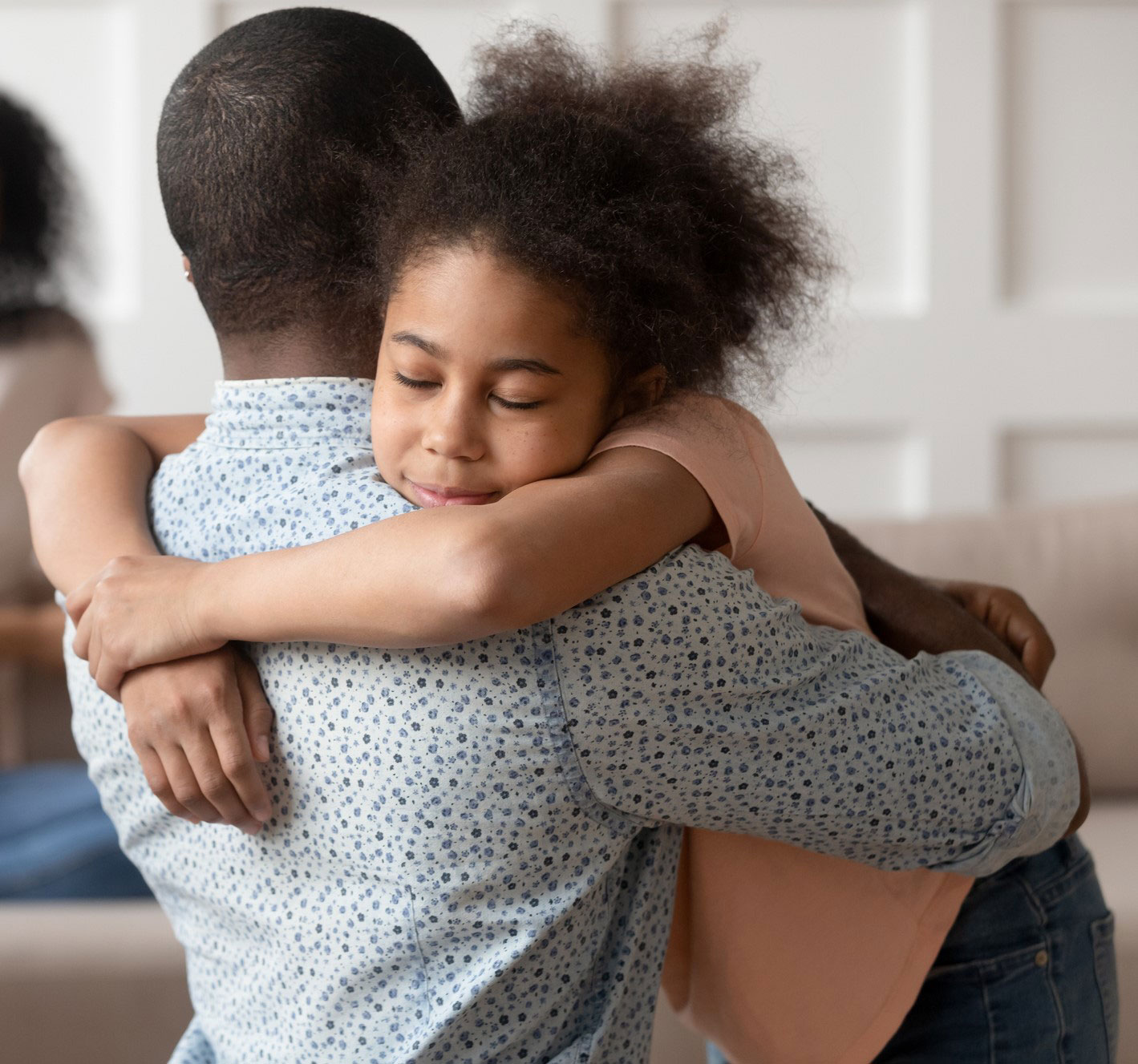 Girl Hugging Dad